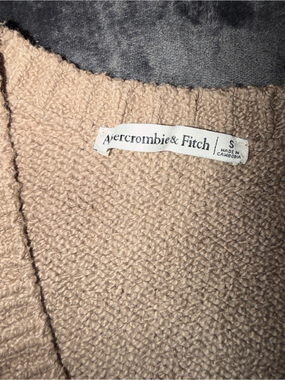 Abercrombie & Fitch Textural Cardigan in Brown Size Small - Picture 9 of 12